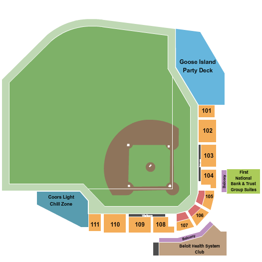 ABC Supply Stadium seating chart