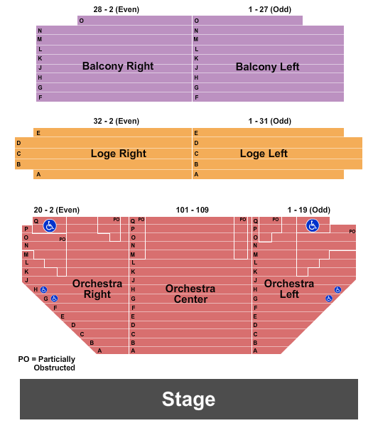 Academy of Music Theatre - MA seating chart
