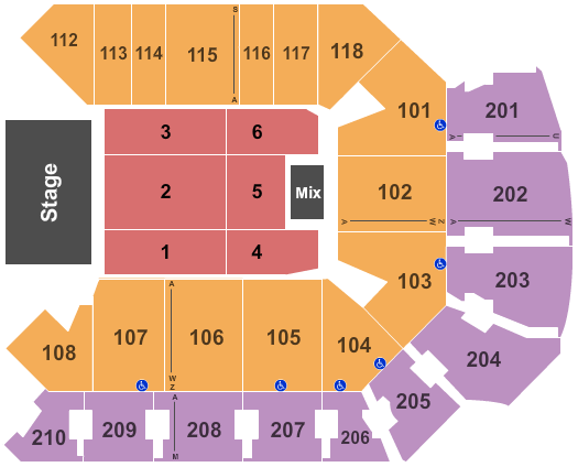 Addition Financial Arena seating chart