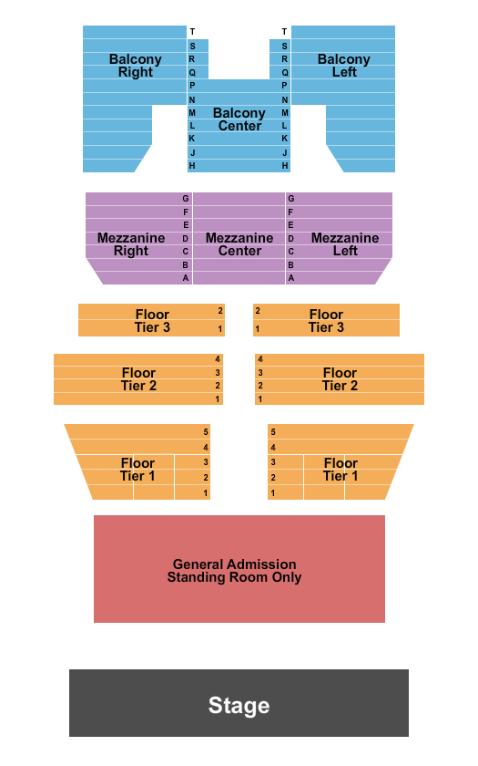 Agora Theatre seating chart