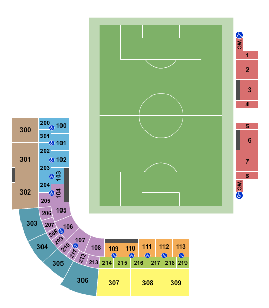 Al Lang Stadium seating chart