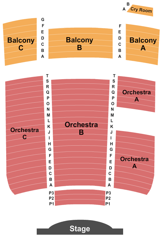 Aladdin Theater seating chart