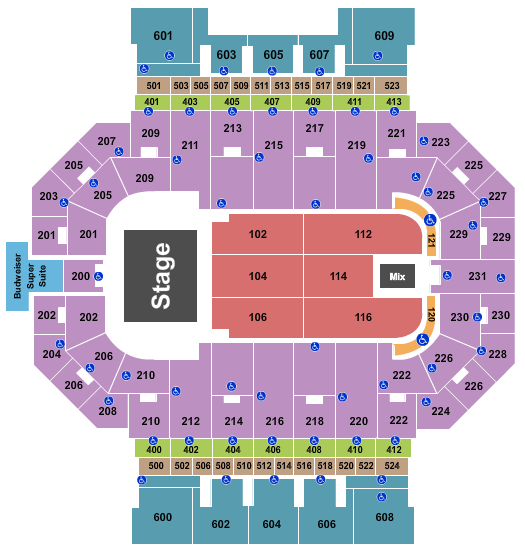 Allen County War Memorial Coliseum seating chart