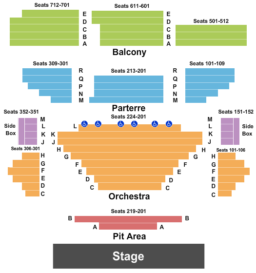 Allen Theatre seating chart