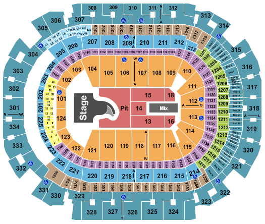 American Airlines Center seating chart