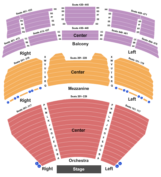 American Music Theatre seating chart