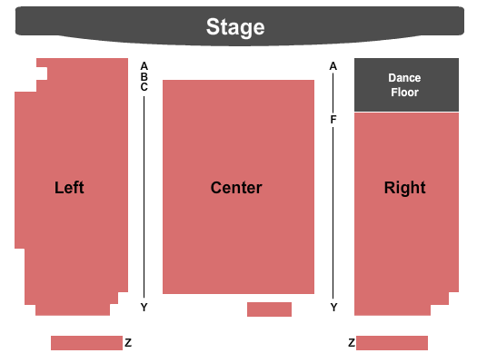 Americana Theatre seating chart