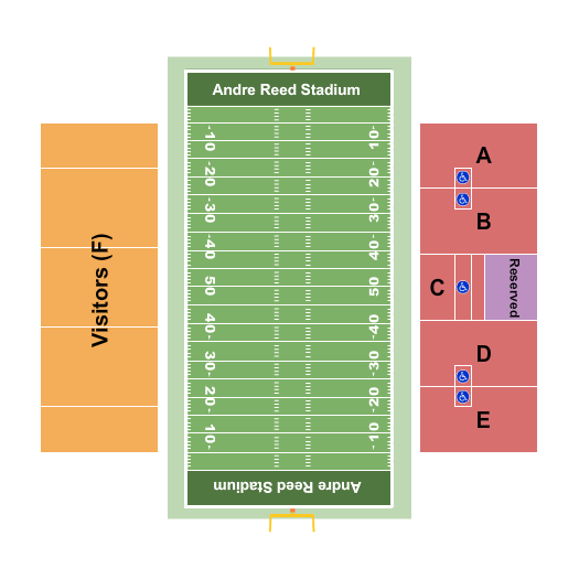 Andre Reed Stadium seating chart