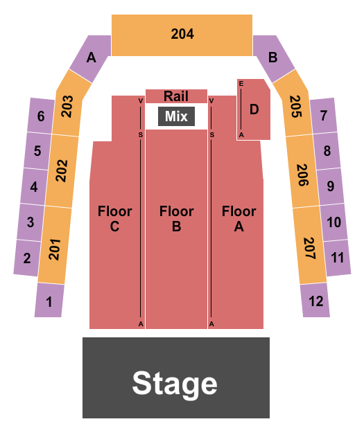 Archer Music Hall seating chart