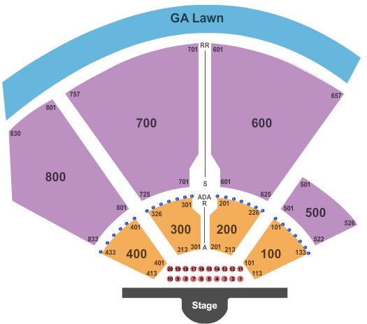 Aretha Franklin Amphitheatre seating chart