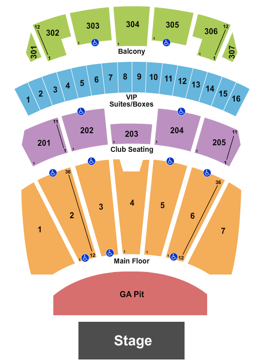Arizona Financial Theatre seating chart