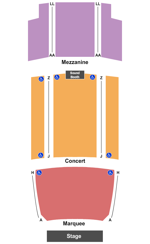Arlington Music Hall seating chart