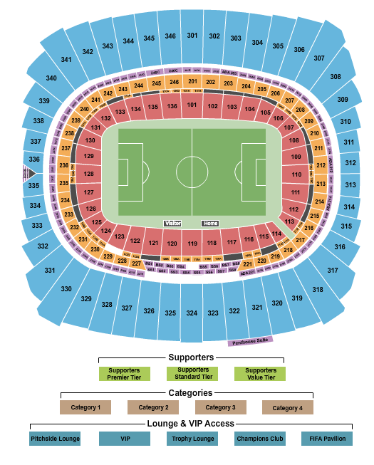 Arrowhead Stadium seating chart