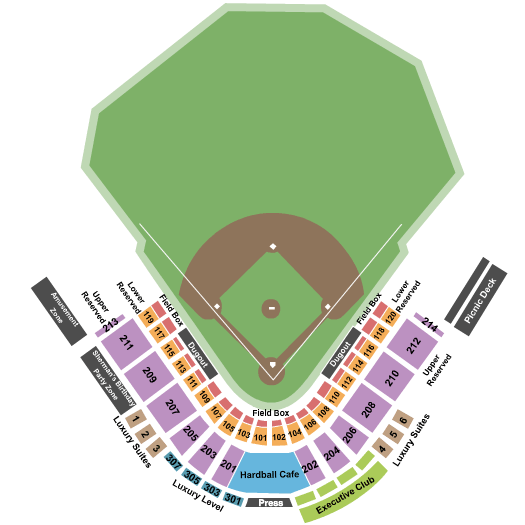 Arthur W. Perdue Stadium seating chart