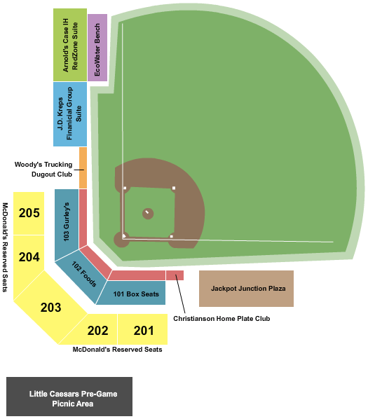 Baker Field at Bill Taunton Stadium seating chart