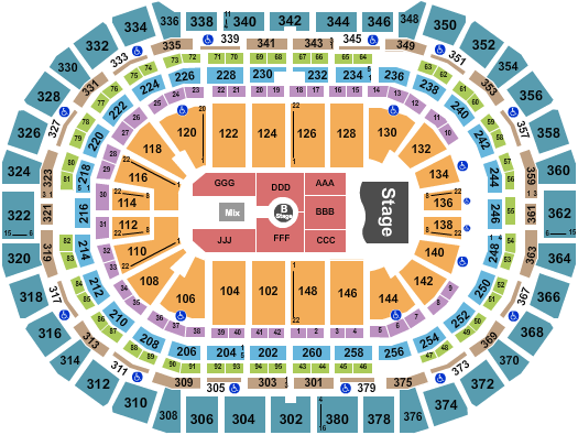 Ball Arena seating chart