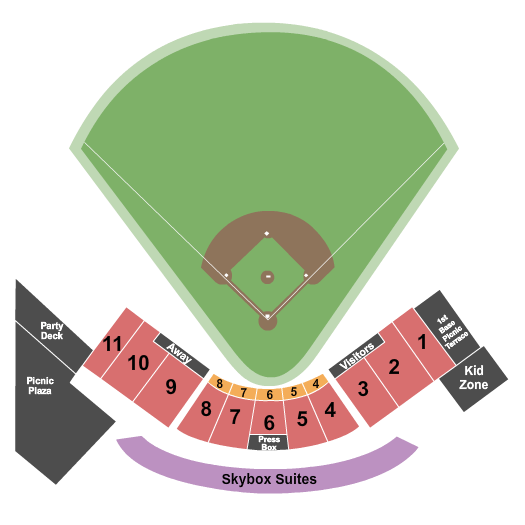 Bank of the James Stadium seating chart