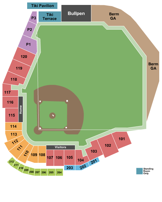 BayCare Ballpark seating chart