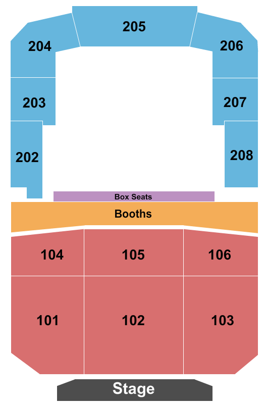 Bayou Music Center seating chart