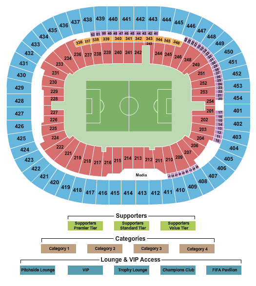 BC Place Stadium seating chart