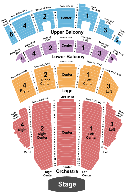 Beacon Theatre - NY seating chart