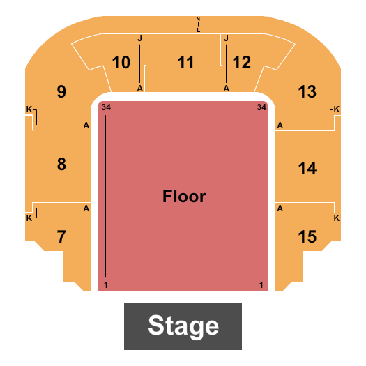 Bell Auditorium seating chart