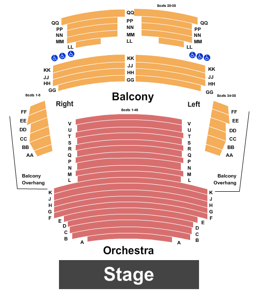 Bell Performing Arts Centre seating chart