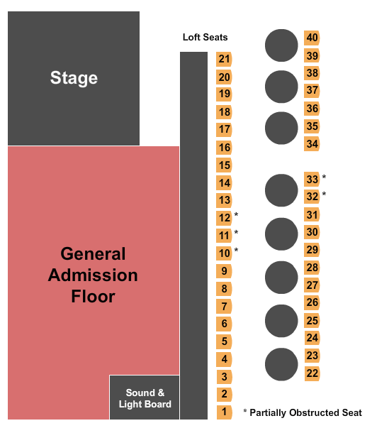 Belly Up Tavern seating chart