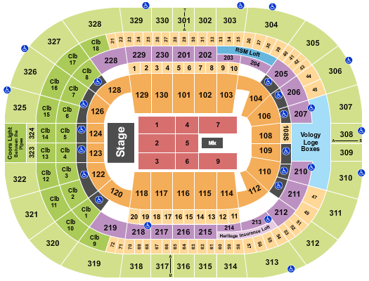 Benchmark International Arena seating chart