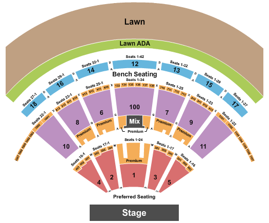 Bethel Woods Center For The Arts seating chart