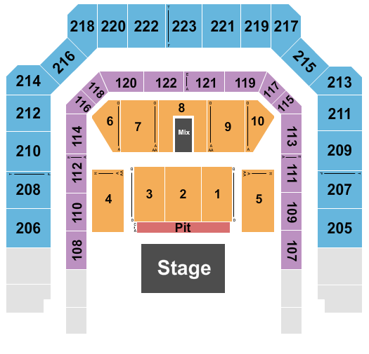 Bill Graham Civic Auditorium seating chart