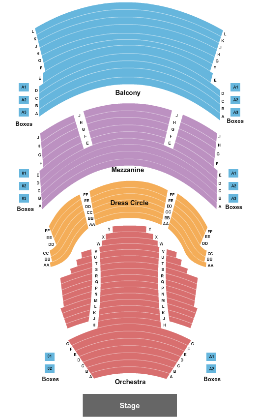 Bill Heard Theatre at RiverCenter for the Performing Arts seating chart