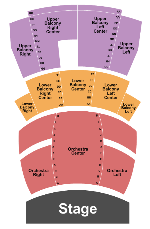 Bing Crosby Theater seating chart