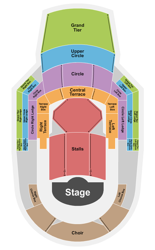 Birmingham Symphony Hall - UK seating chart