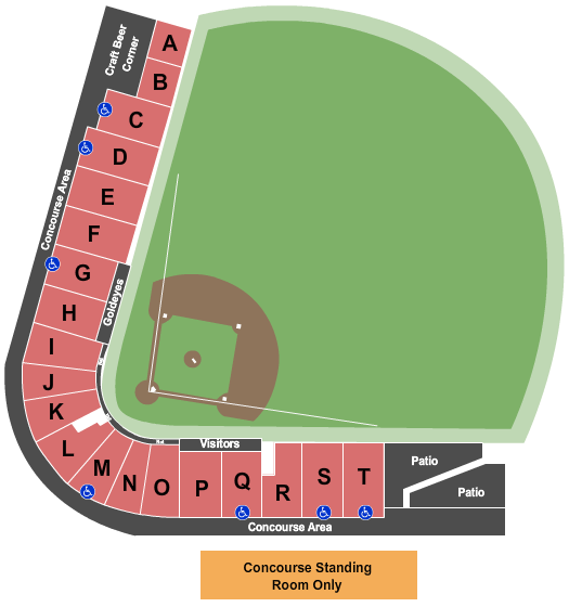 Blue Cross Park seating chart