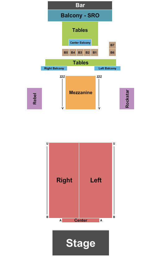 Bogarts seating chart