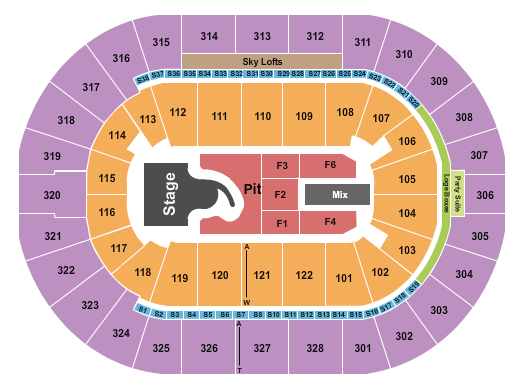 BOK Center seating chart