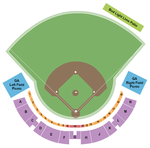 Bosse Field seating chart