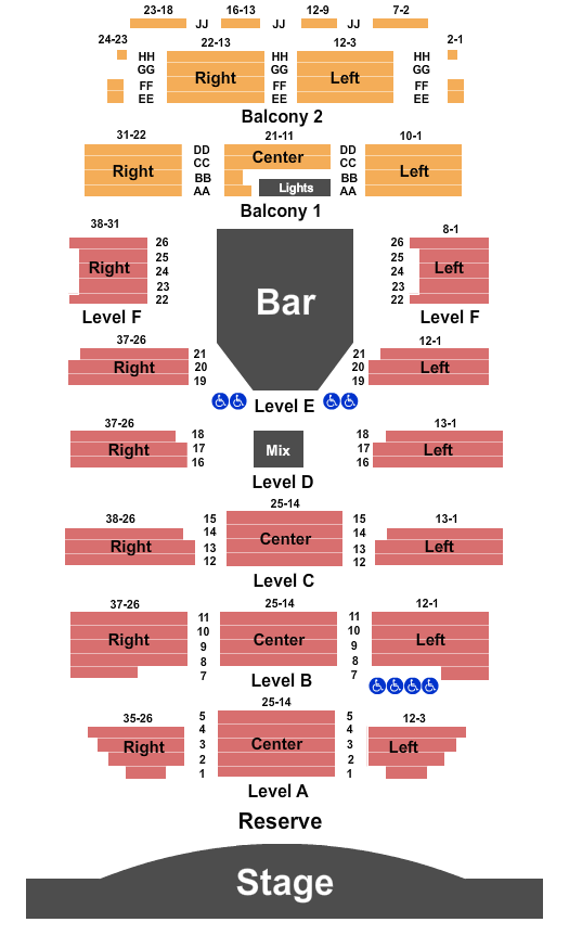 Boulder Theater seating chart