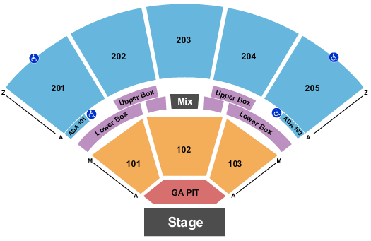 Brandon Amphitheater seating chart
