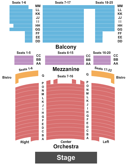 Brauntex Performing Arts Theatre seating chart