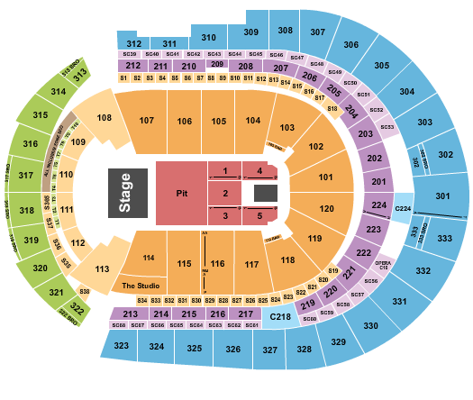 Bridgestone Arena seating chart