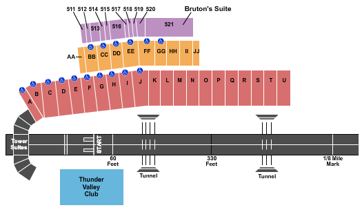 Bristol Dragway seating chart