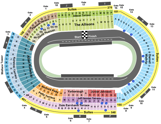 Bristol Motor Speedway seating chart