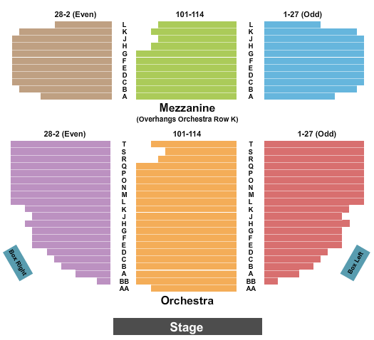 Broadhurst Theatre seating chart
