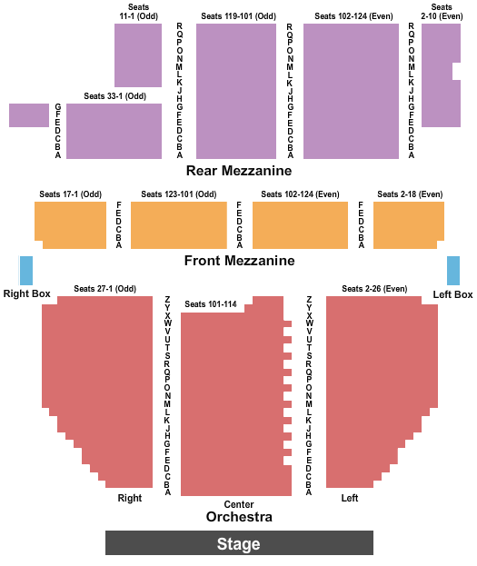 Broadway Theatre - New York seating chart