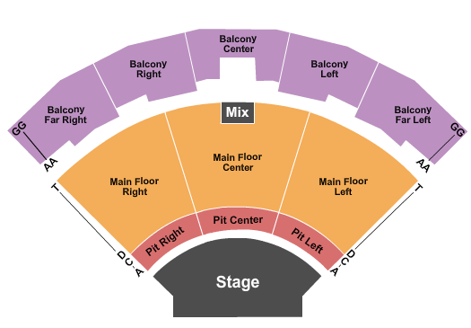 Brown County Music Center seating chart