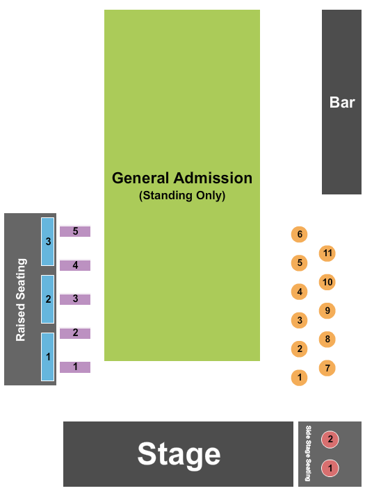 Buck's Backyard seating chart