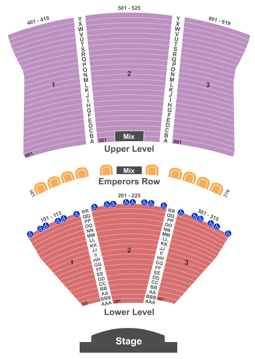 Caesars Atlantic City seating chart
