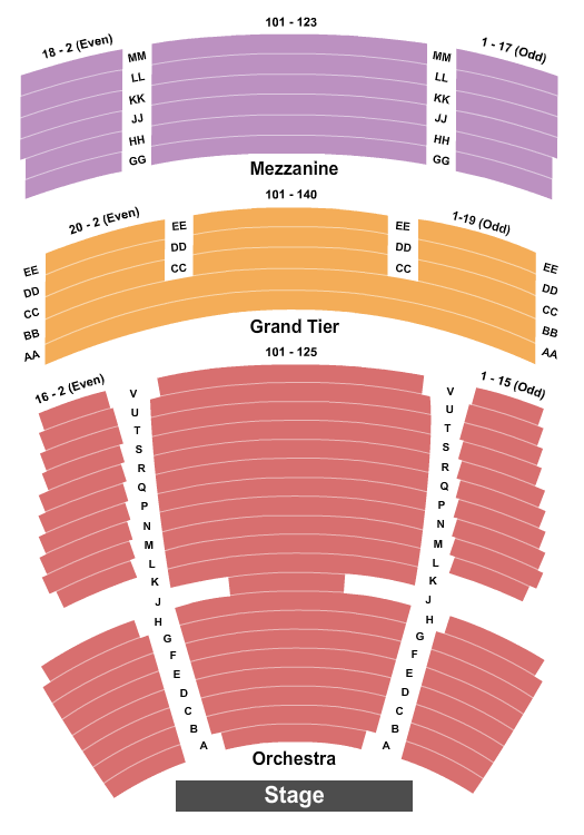 California Theatre - San Jose seating chart